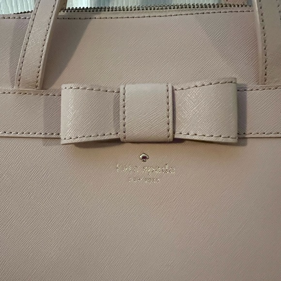 Kate Spade Pink Structured Satchel with Bow - Picture 2 of 4